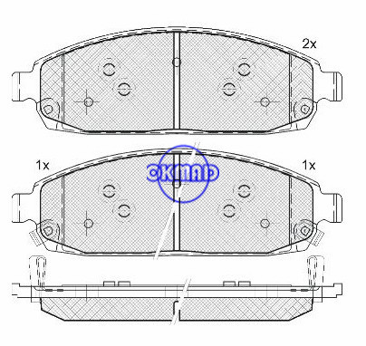 Pastilha de freio JEEP GRAND CHEROKEE III (WH) FMSI:D1181-8297 OEM:05080868AA WVA:24250,F1181